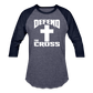 Adult DTC 3/4 Baseball Tee - heather blue/navy