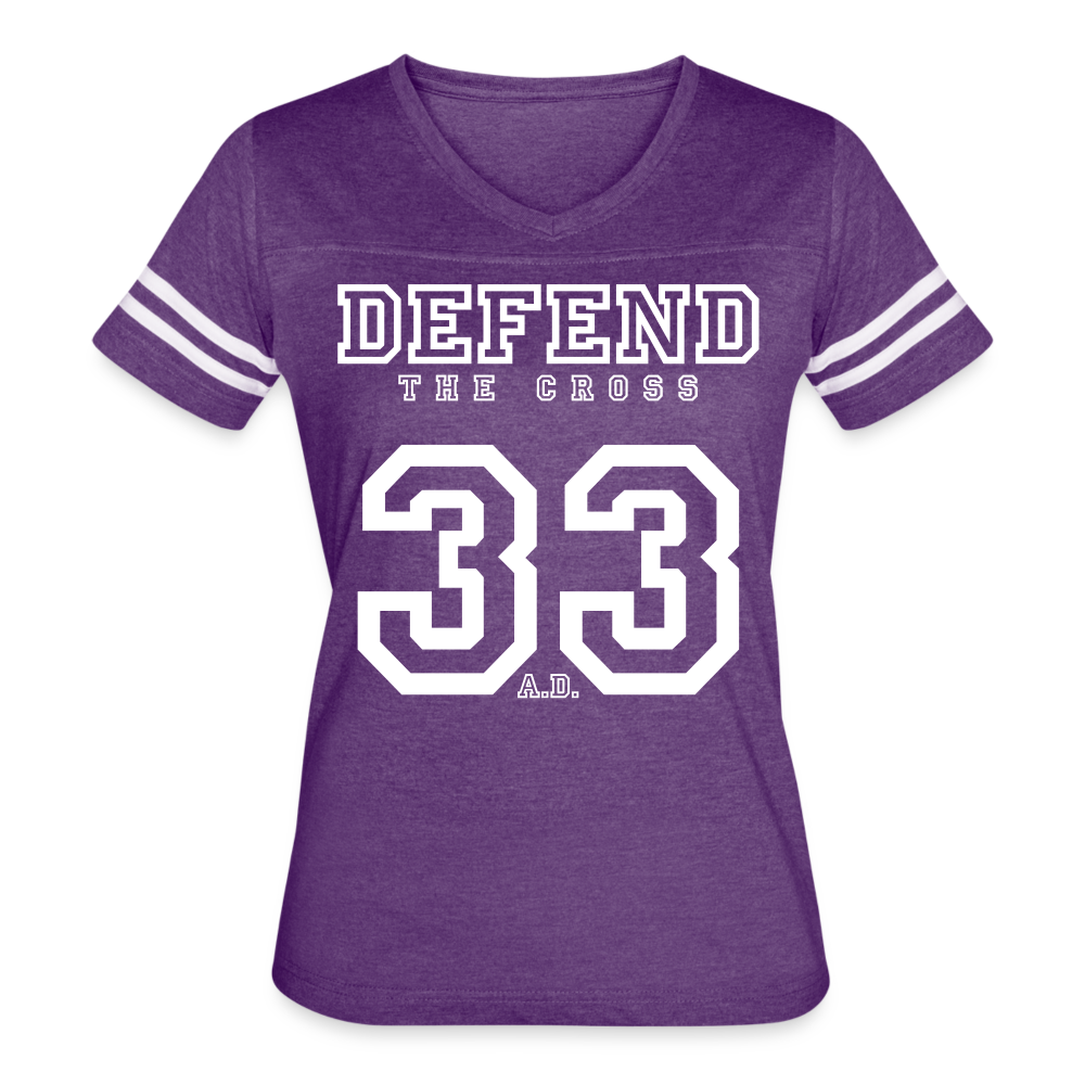 Women's Old School Sport Tee - vintage purple/white